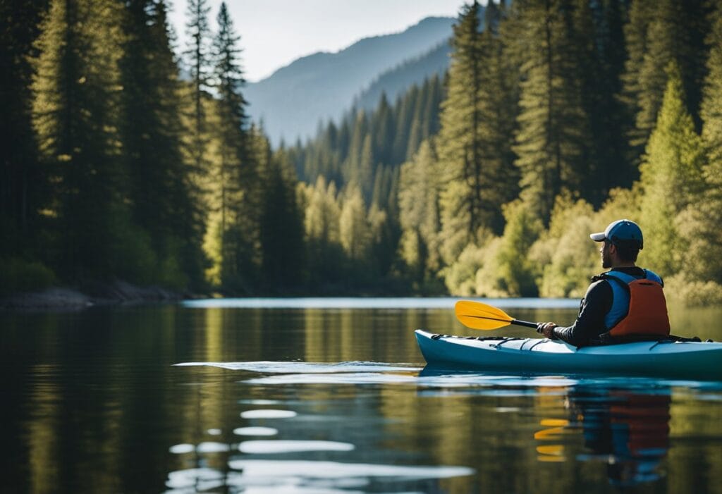 Kayaking In A Lake