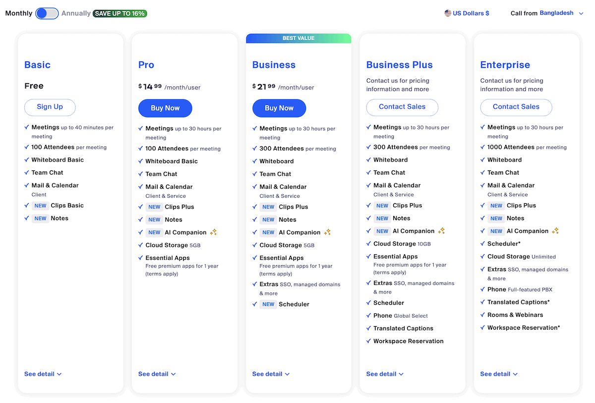 Zoom Pricing