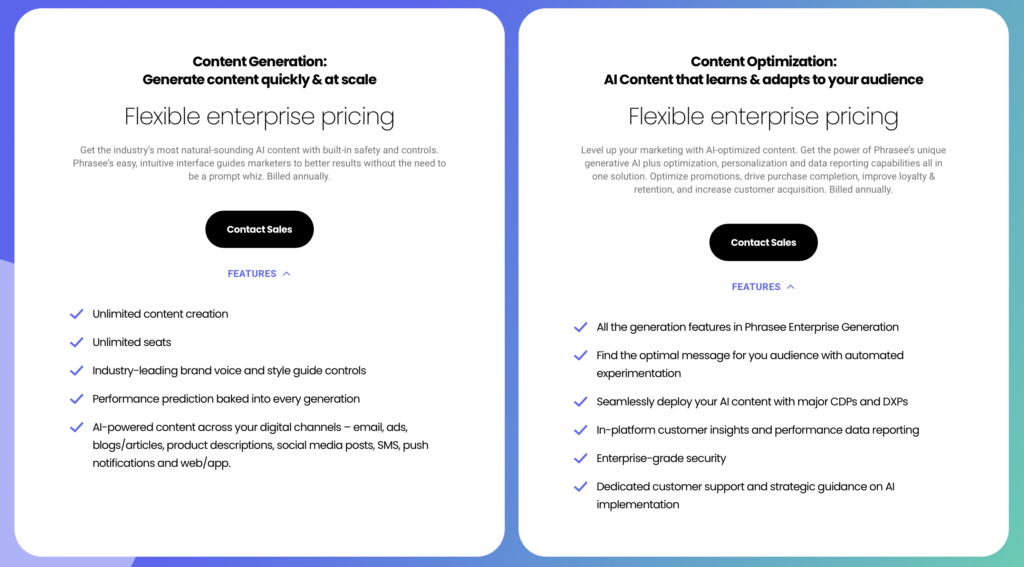 Phrasee Pricing